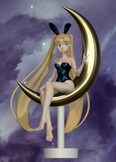 marin lune lapin figure Jeu anime 3d print model - Mito3D