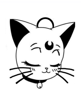 sailor moon cat keychan anime kitty cute adorable 3d print model - Mito3D