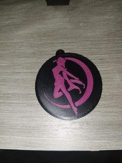 sailor moon keychain Jewelry pink black white 3d print model - Mito3D