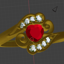 sailor moon anneau bijoux femme dame l'anime de solitaire l'anneau joyau 3d print model - Mito3D
