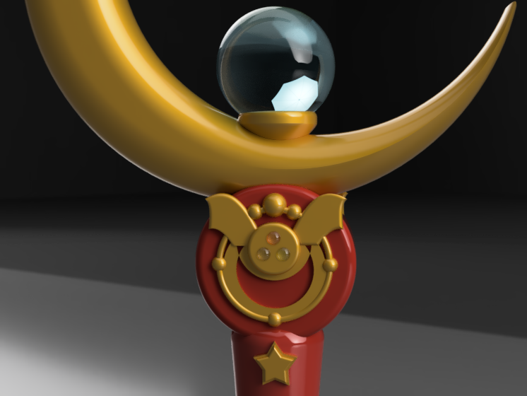 Matrose Mond Zauberstab Spielzeug Cosplay Stütze cresent 3D print model - Mito3D