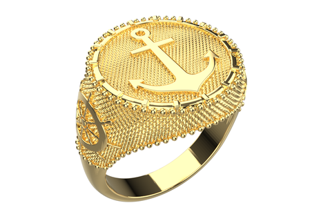 sailor ring jewelry rings jewerly marina marine 3d print model - Mito3D
