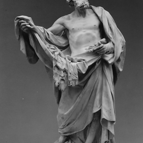 saint bartholomew art scans met museum rough sculpture replicas 3D print model - Mito3D