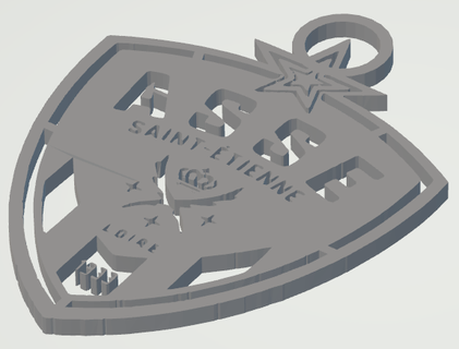 santo Etienne chave anel ASSE porta 3d print model - Mito3D