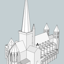 aziz Lazarus katedral autun mimari bina katedrale binalar yapılar 3d print model - Mito3D