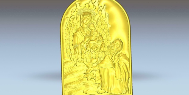 aziz Maria yanan çalı görülen Musa kilise ikon Theotokos Sanat isa kolye Katolik takı yüzükler heykel dekorasyon reçine oyulmuş iç tasarım dış büst oyuncak cnc Ortodoks mobilya 3d print model - Mito3D