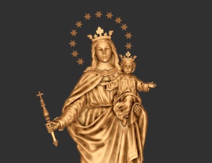 aziz Maria isa çocuk Sanat kolye kilise Katolik takı yüzükler heykel dekorasyon reçine oyulmuş iç tasarım dış büst oyuncak cnc Ortodoks mobilya 3d print model - Mito3D