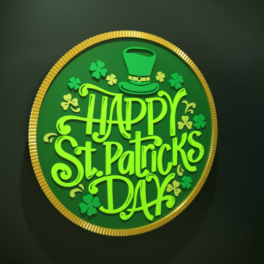 saint patrick day coin saint patrick's day irish ireland pub patrick st  3D print model - Mito3D