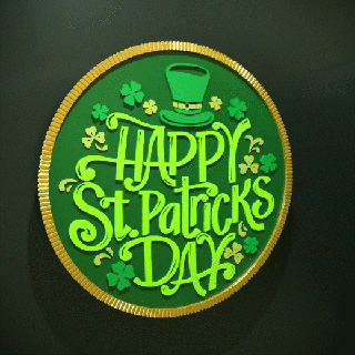 saint patrick day coin patrick's irish ireland pub st 3d print model - Mito3D