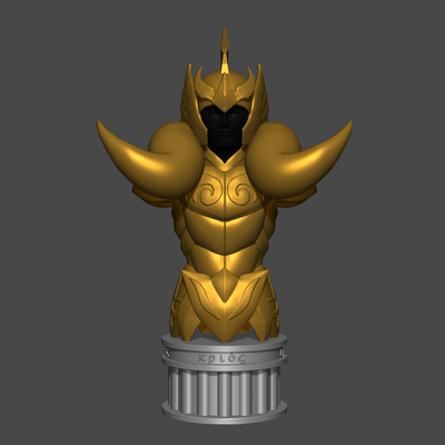 santo seiya ariete oro fallimento arte mu d'oro cavalieri of zodiaco 3dprinting actionfigures statua 3d print model - Mito3D