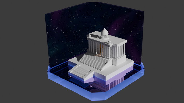 aziz seiya caballeros del zodiaco templo koç mimari acuario casa 3d print model - Mito3D