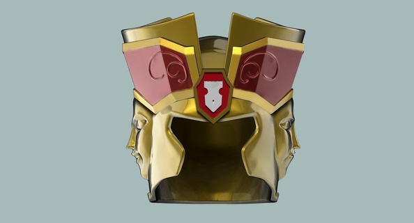 saint seiya - gemini helmet anime head gentlemen zodiac base 3d print model - Mito3D