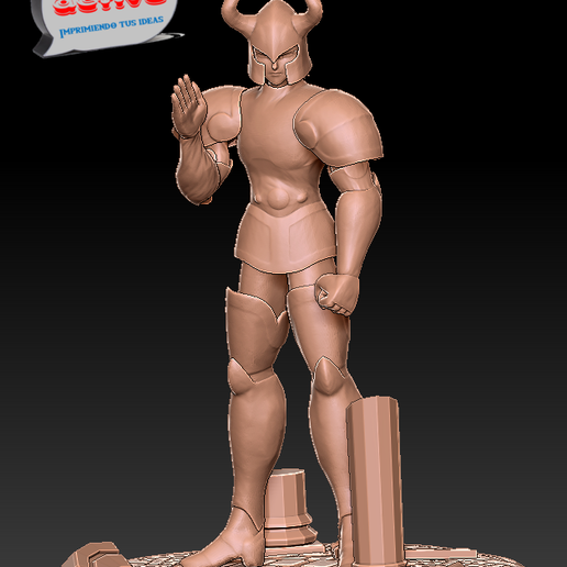 saint seiya - shura, chevalier d'or du capricorne jeu jouet zodiaque shura or les chevaliers le figure de proue 3D print model - Mito3D