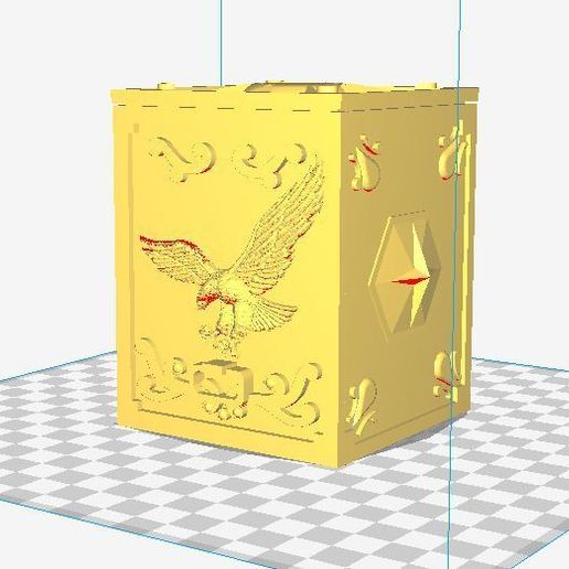 saint aguila plata kutusu seiya oyun Anahtarlık 3D print model - Mito3D