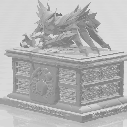 saint seiya cancer pedestal nuevo 3D print model - Mito3D