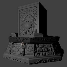 santo seiya Câncer pedestal 3d print model - Mito3D