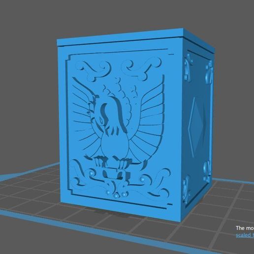 saint seiya caja fenix juego llavero 3D print model - Mito3D