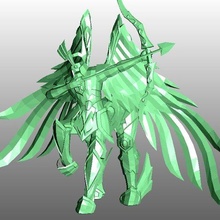 saint seiya golden armor object mode aiolos sagittarius 3d print model - Mito3D