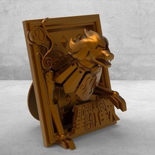 saint seiya lion 3d photo frame art toy 3d print model - Mito3D
