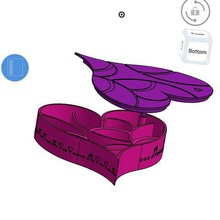 Aziz valentine kalp kutu ev takı kutusu pembe mor müzik benzersiz tatlım 3d print model - Mito3D