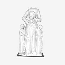 saint valerie holding her head hands louvre paris art le muse du museum france 3d print model - Mito3D
