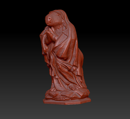santo capivara estátua abraço divino serenidade reverente figura santocapivara divinaserenidade jornada espiritual 3d print model - Mito3D