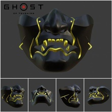 sakai maschera fantasma tsushima gioco Giappone samurai jin cosplay 3d print model - Mito3D