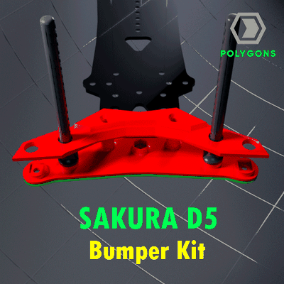 sakura d5 bumper kit rc drift mr rr hobby upgrade 1 10 scale body post 3d print model - Mito3D