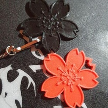Sakura Schlüssel Ring Tür Kirsche Baum Blume Blumen Japan 3d print model - Mito3D
