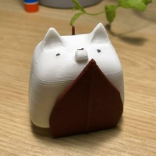 sakura mochi dog surprise gift box animal cute christmas valentines jindo shiba toy 3d print model - Mito3D
