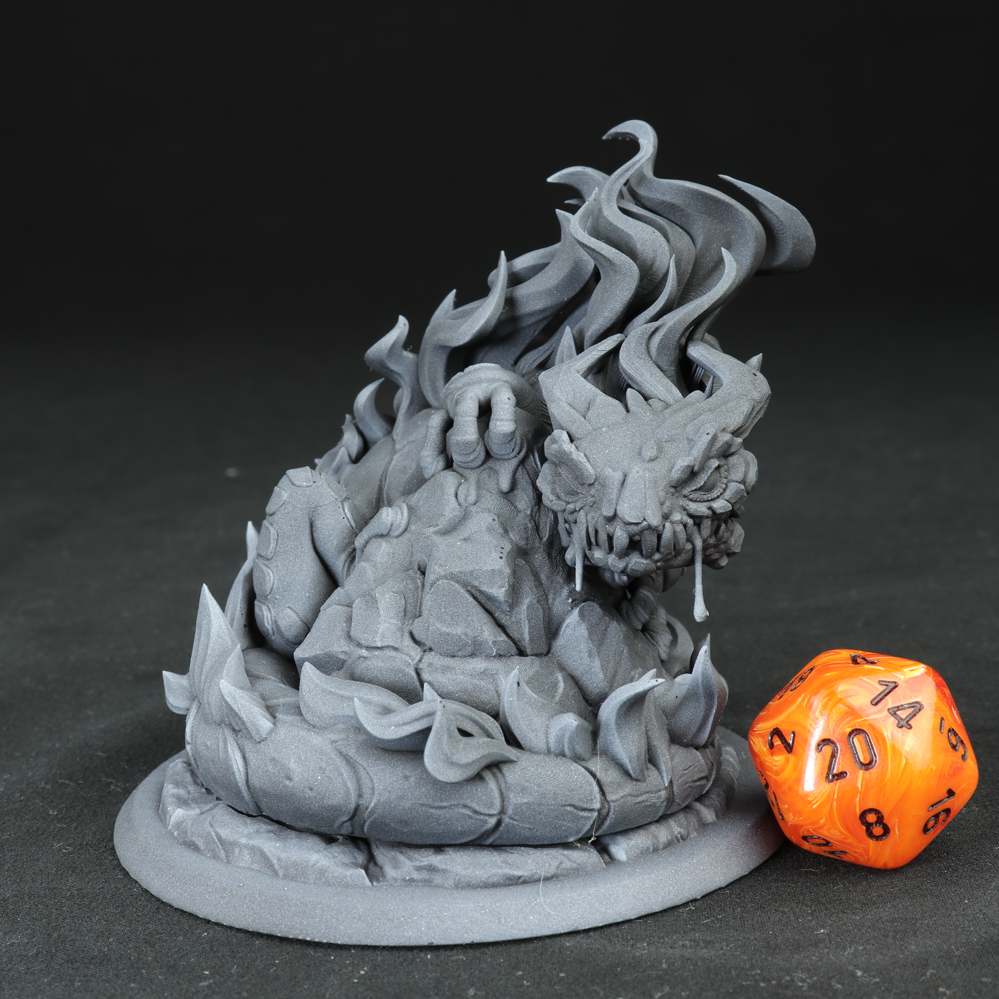salamander pre-supported tabletop highquality toy game 3dminiature dnd dndminiature creature monster presupported ttrpg rpg lizard huge 3D print model - Mito3D