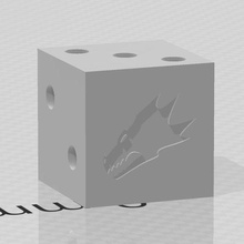 salamandras dados 40k jogos salamandra Vulkan martelo guerra 40 000 morrer 3d print model - Mito3D
