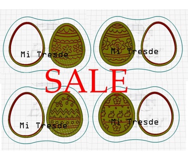 sale pack 4 easter egg cutter marker set offer go cutting cookies 3d print model - Mito3D