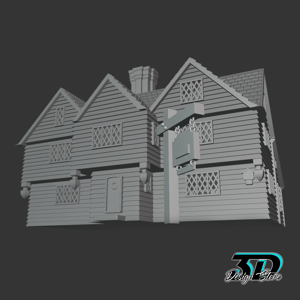 Salem Hexe Haus Hexen Hokuspokus Fokus 3D print model - Mito3D