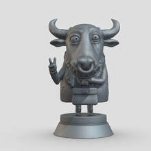 Umsatz Champion Tier Vieh Büffel Bildhauerei 3d print model - Mito3D