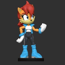 salida bellota Sonic erizo 3d impresión modelo Arte sega Japón anime agujeros juegos vídeo 3d print model - Mito3D