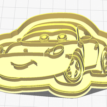sally cars cookies cutter 3dsallycars sallycars cortadosally 3d print model - Mito3D