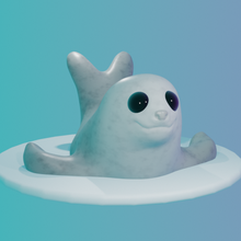 sally seal cute sculptures 3d print model - Mito3D