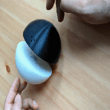 Salz Pfeffer Kugel Shaker einstellen unsichtbar Magnet 3d print model - Mito3D