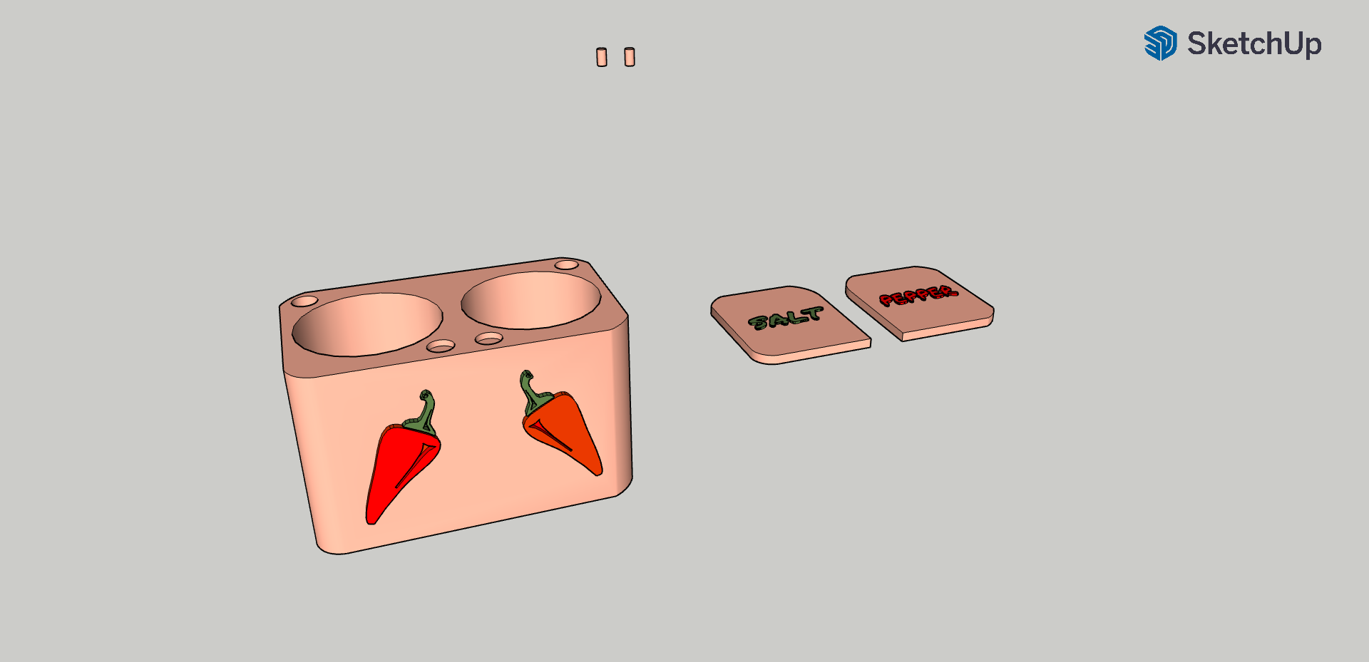 Salz Pfeffer Box mutfak Küche 3D print model - Mito3D