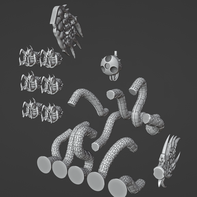 saltando hidra conversión equipo perros guerra juego perro cabeza aleta cola escamas cuello pantano apoderado depredador selva cables trofeo 3d print model - Mito3D