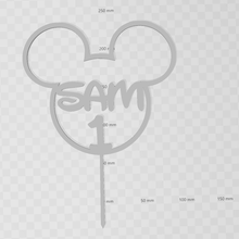 sam 1 cake topper mickey mouse birthday congratulations year 3d print model - Mito3D