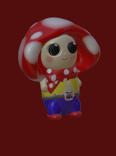 sam mushroom toy figurine 3d print model - Mito3D