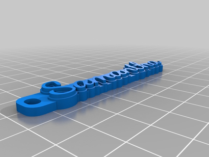 samantha customized keychains jewelry keys 3d print model - Mito3D