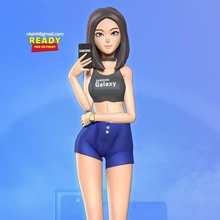samantha - virtual assistant fanart sam cute girl samsung phone 3dprint statue figure figurine 3d print model - Mito3D