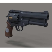 samaritan revolver movie hellboy various comics firearm sidearm weapon pistol 3d print model - Mito3D