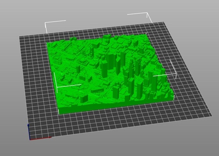 örneklem 3d model Los melekler Kaliforniya Kent minyatür Sanat şehir manzarası harita 3d print model - Mito3D