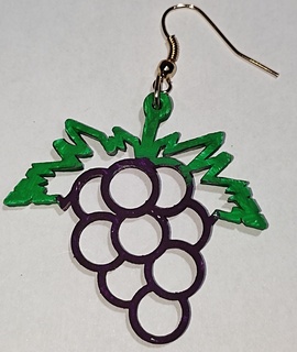 sample pendant key chain fruit necklace earrings rings fruits laser cutting co2 diode 3d print model - Mito3D
