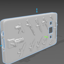 samsung a3 lego guns case gadget hull weapons 3d print model - Mito3D