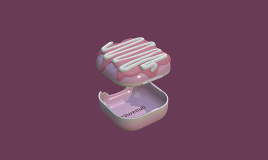samsung buds case cream live 2 cute kawaii pink sweet deco earphone 3d print model - Mito3D